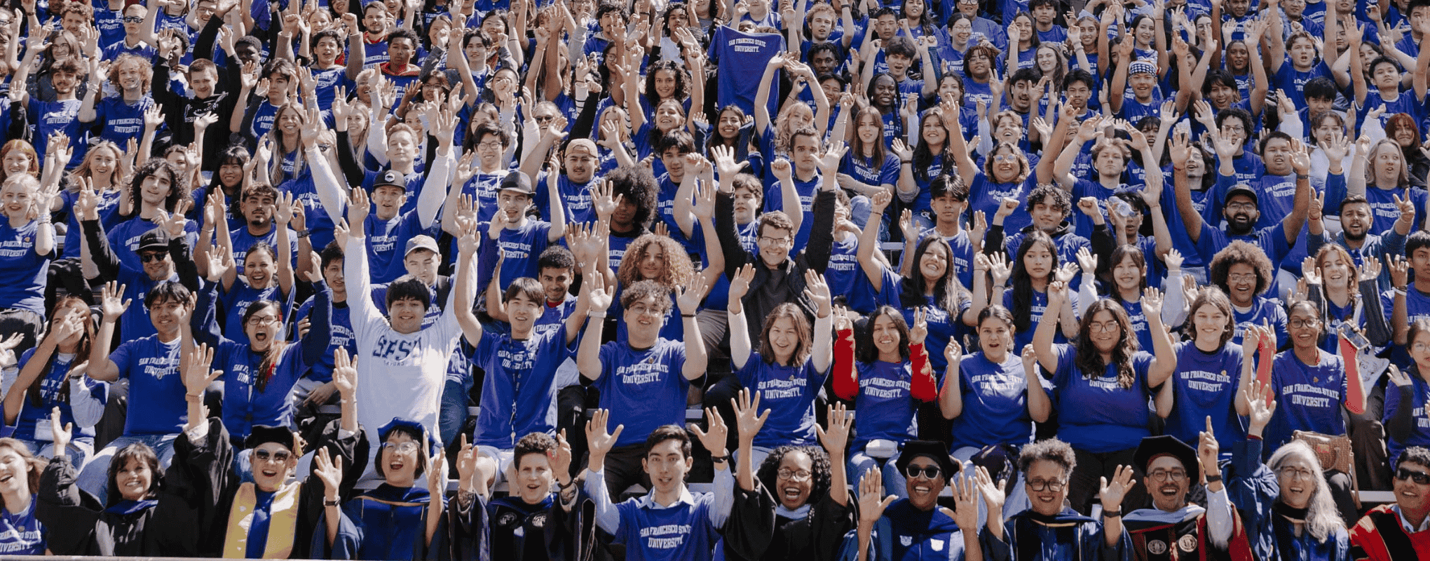 Pinning Ceremony Crowd Wave